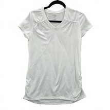 Danskin Now White Short Sleeve Activewear Casual Top Blouse Shirt Medium - £27.03 GBP