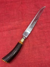 Westall Richardson Sheffield 13" Knife HOLLOW GROUND Bakelite Faux Horn Handle - $17.33