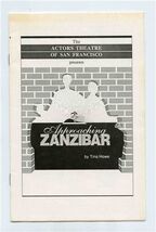 Approaching Zanzibar Tina Howe Program &amp; Cards Actors Theatre San Franci... - $17.82
