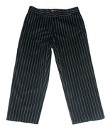 OSCAR DE LA RENTA Black White Pinstripes Capri Pants Wms M? (Already Dry... - $45.12 CAD