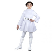Star Wars Princess Leia Deluxe Girl&#39;s Costume White - $56.98