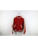 Vintage 70s Streetwear Boys XL Distressed Wool Letterman Varsity Jacket ... - $96.51 CAD