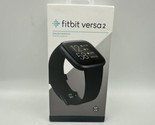 Fitbit Versa 2 Black Smart Watch Activity Tracker Carbon Aluminum Heart ... - £79.08 GBP