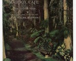 Maddox Cafe Menu Cover Lake Wales Florida Cypress Gardens &amp; Pictorial Ma... - $67.32