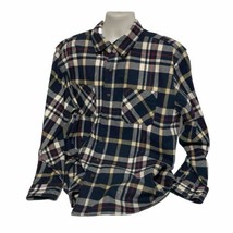 CE Schmidt Workwear Flannel Shirt Mens XL Blue Plaid Thick Heavy Long Sl... - £17.33 GBP