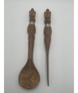 Vintage 1970s Hand Carved Tribal Spoon And Knife - $46.51