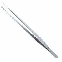 Stainless Steel Polished Extra-Long 15 Inch Tongs Tweezers With Precision Serrat - £15.80 GBP