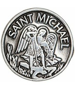 Saint Michael Pocket Token by Cathedral Art, 1-Inch Round Two-sided Pewter - £8.80 GBP