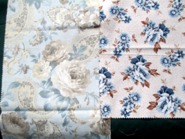 Fabric Red Rooster &quot;Floral Paisley&quot; 5 Pcs Blues on Tans Browns Quilt Craft $4.50 - £3.58 GBP