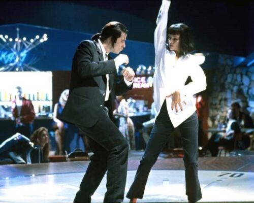 Primary image for Pulp Fiction John Travolta & Uma Thurman dance to You Never Can Tell 8x10 photo