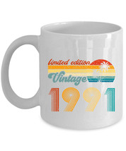 Limited Edition 1991 Coffee Mug 33 Year Old Vintage Retro Cup 33th Birthday Gift - £11.83 GBP