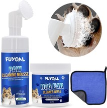 Fuyoal Paw Care Kit Cleaning Mousse Wipes Cleaning Cloth LG. Breed-FREE ... - $14.80