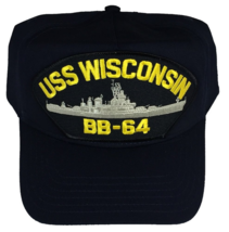 USS WISCONSIN BB-64 HAT USN NAVY SHIP IOWA CLASS BATTLESHIP WISKY - £18.16 GBP