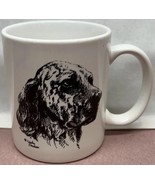 Cindy Farmer Dog Coffee Cup Mug Drawing White Black - £9.49 GBP