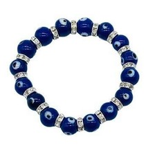 8mm Evil Eye, Black bracelet - $211.20 MXN