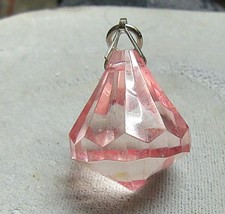 Pendant   834 lot of two pink plastic stone 26 x 21.5 mm thumb200