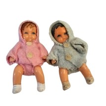 Vintage Shackman Baby Doll Set Soft Rubber HONG KONG Dollhouse Miniature 2.75 in - £36.03 GBP