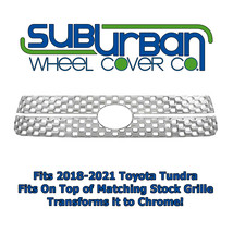 2018-2021 Toyota Tundra # GI151 CHROME Plastic Grille Insert / OverlayFI... - £87.04 GBP