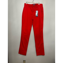 Fanpants Mens Chino Pants Red Twill Mid Rise Pockets Raw Hem Casual 33x3... - $28.66