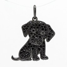Adorable Scamper & Co. Sterling Spinel Black Labrador Retriever Puppy Pendant - $39.99