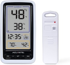 01136M Wireless Thermometer with Indoor Outdoor Temperature and Humidity White - £39.64 GBP