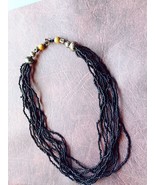 Black beaded multi strand 22” - $15.25