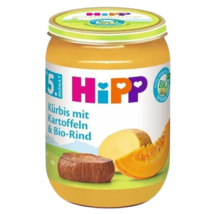 HiPP Pumpkin with Potatoes And Organic Beef Puree Jar - £9.10 GBP