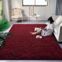 Fluffy Area Rug For Living Room Bedroom, 4&#39;X6&#39; Soft Modern Indoor Plush ... - £41.20 GBP