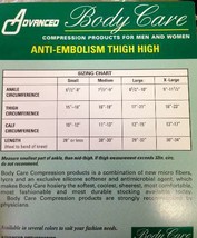 Advanced Ortho Bodycare Anti-embolism Thigh High Compression White Medium - $16.49