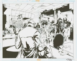 Batman Superman Universe&#39;s Finest Double Page Splash Art Alex Konat Rob Hunter - £466.02 GBP