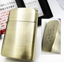 Ronson Typhoon Oil Lighter Antique Brass MIB - £58.33 GBP