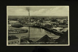 Vintage Photo RPPC Postcard International Bridge Paper Mill Fort Frances Ontario - £8.90 GBP