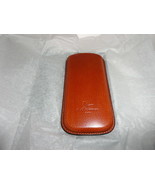 Pheasant Tan Leather Eye Glass Carrying Case Wider Size - $45.00