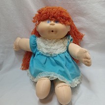Cabbage Patch Kids Vintage Orange Hair Blue Eyes Dress 1990 Pacifier Mouth - $31.72