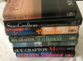 Sue Grafton 7 hardcover First edition books from the alphabet series - £27.65 GBP