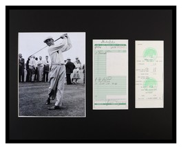 Ben Hogan Signed Framed 16x20 County Club Receipt + Photo Display - £395.17 GBP