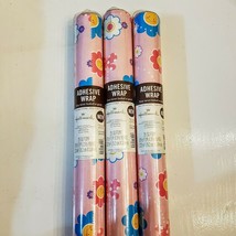 NEW Hallmark Adhesive Gift Wrap LOT of 3 Rolls 75 sq ft total Wrapping P... - £7.84 GBP
