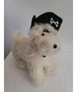 2007 Gymboree Pirate Dog 11&quot; White Plush Stuffed Terrier Hat Eye Patch S... - £15.26 GBP