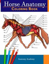 Horse Anatomy Coloring Book: Incredibly Detailed Self-Test Equine Anatom... - $9.75