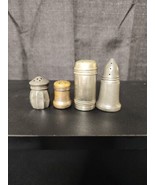 VTG Lot of 4 Mixed Pewter and WM Rogers Silverplated Salt and Pepper Sha... - £19.65 GBP
