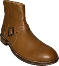 Clarks Dalespare Men&#39;s Dark Tan Leather Zip Boots Sz 12 - £63.92 GBP