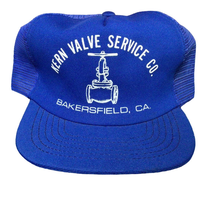Vtg Kern Valve Service Co Bakersfield Mesh Snapback Hat Agriculture CA A... - $14.52