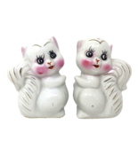 Vintage Hand Painted Anthropomorphic Squirrels Salt and Pepper Shaker Wh... - £15.97 GBP