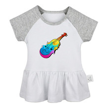 Funny violin Newborn Baby Girls Dress Toddler Infant 100% Cotton Clothes - £10.45 GBP