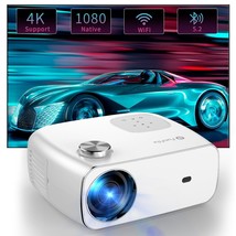 Native 1080P Portable Projector,9500L Hd Mini Projector With 5G Wifi And Bluetoo - £175.81 GBP