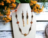 Red Agate and Tigers eye necklace and earrings set by Holley’s Cre8tions  - $44.00