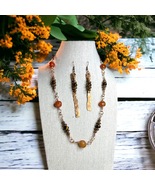 Red Agate and Tigers eye necklace and earrings set by Holley’s Cre8tions  - $55.00