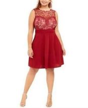 Love Squared Womens Plus Lace Textured Party Dress, Various Styles - £33.97 GBP