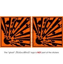 EXPLOSIVE EXPLOSIV Explosion Danger Symbol Safety Warning Sign 75mm Aufk... - $4.58