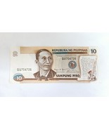 1985 Philippines 10 Piso Banknote Republika NG Pilipinas CirculatedPaper... - £3.08 GBP